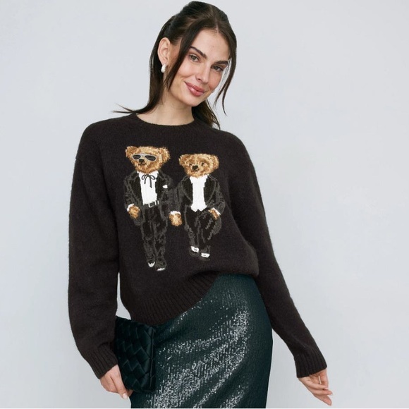 Polo Ralph Lauren Sweaters - Polo Ralph Lauren Black Ralph & Ricky Special Edition Bear Sweater Jumper L
